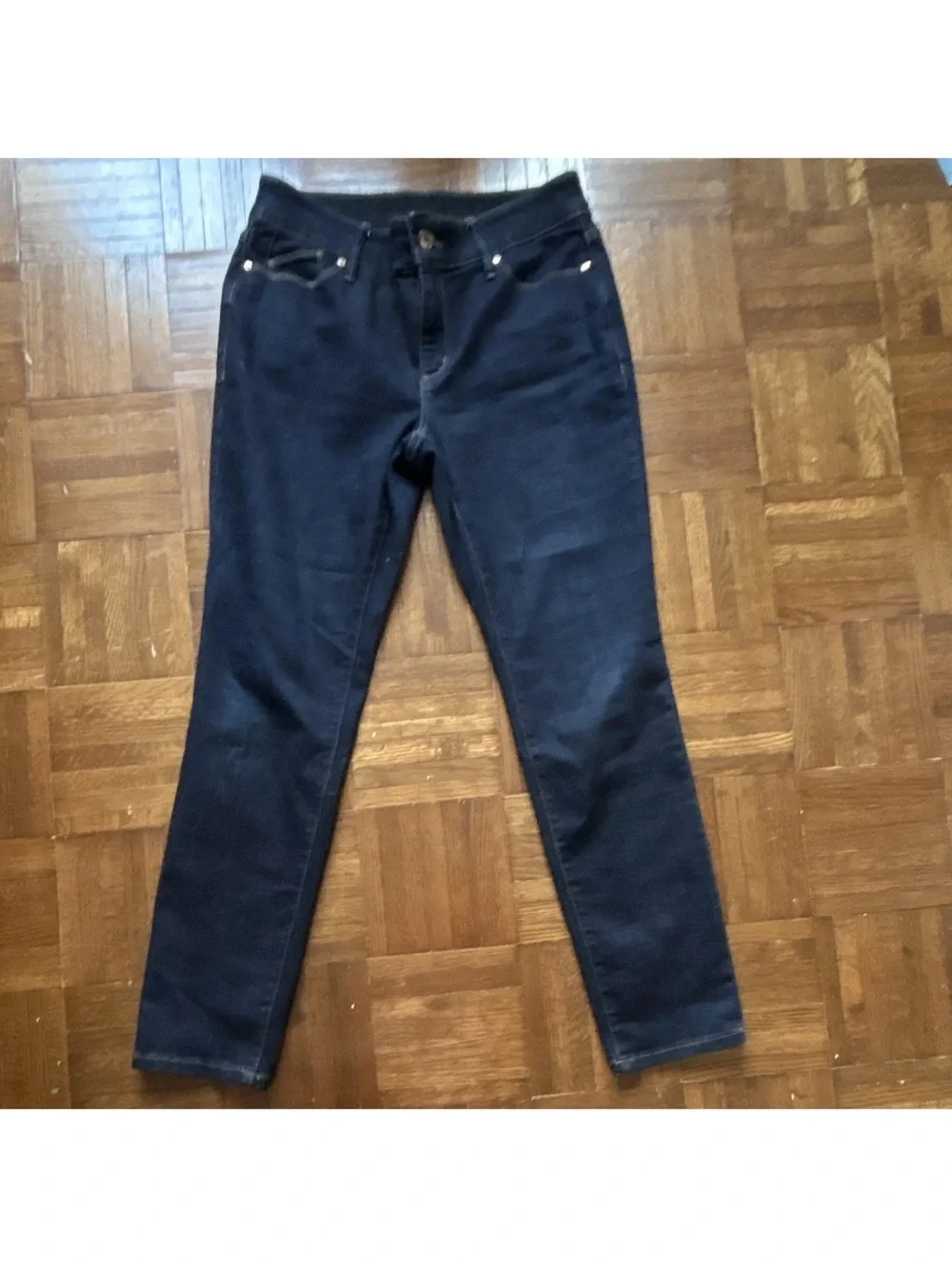 Chico's Navy Skinny Jeans - Dark Blue Stretch